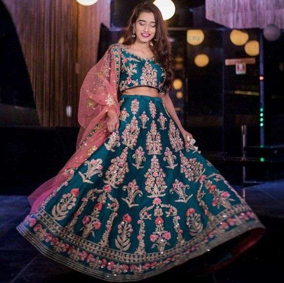 DJ-109 HIT DESIGN BY ASLIWHOLESALE MAKHMAL SILK FANCY LEHENGA