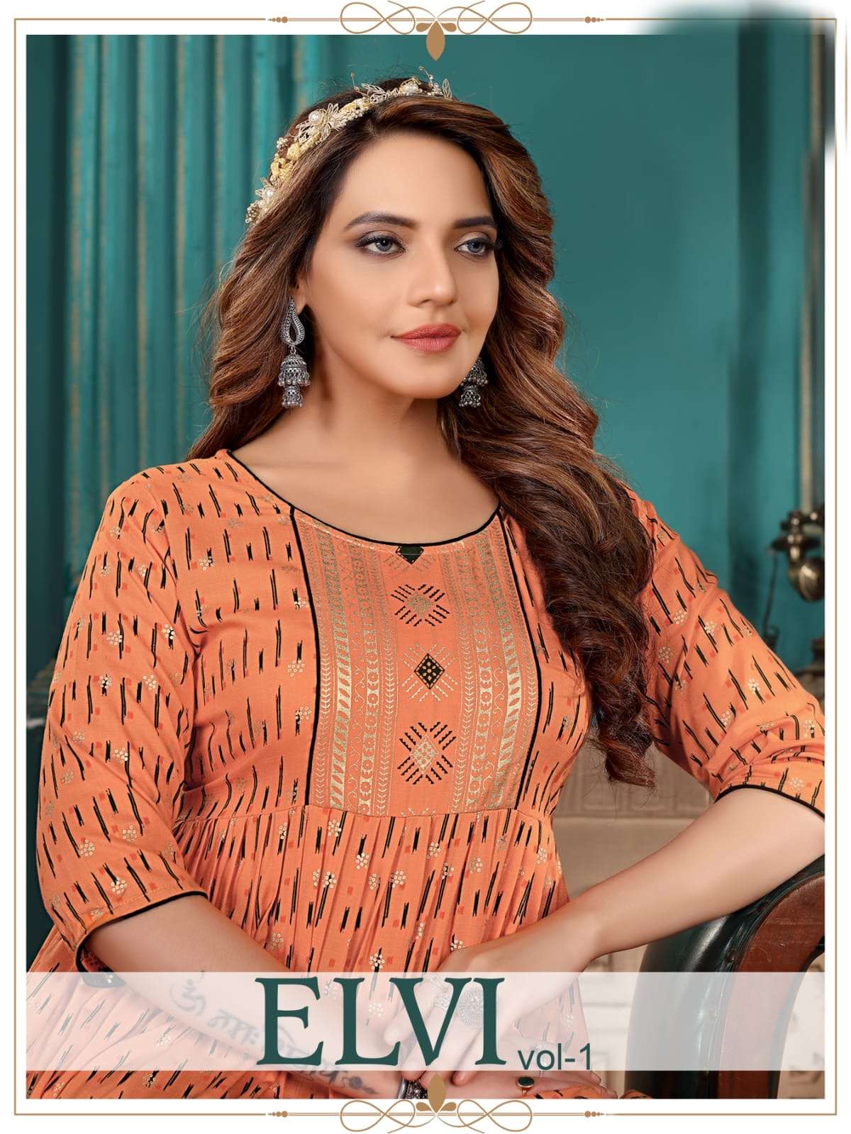 ELVI VOL-1 BY ASLIWHOLESALE 1001 TO 1008 SERIES RAYON PRINT KURTIS