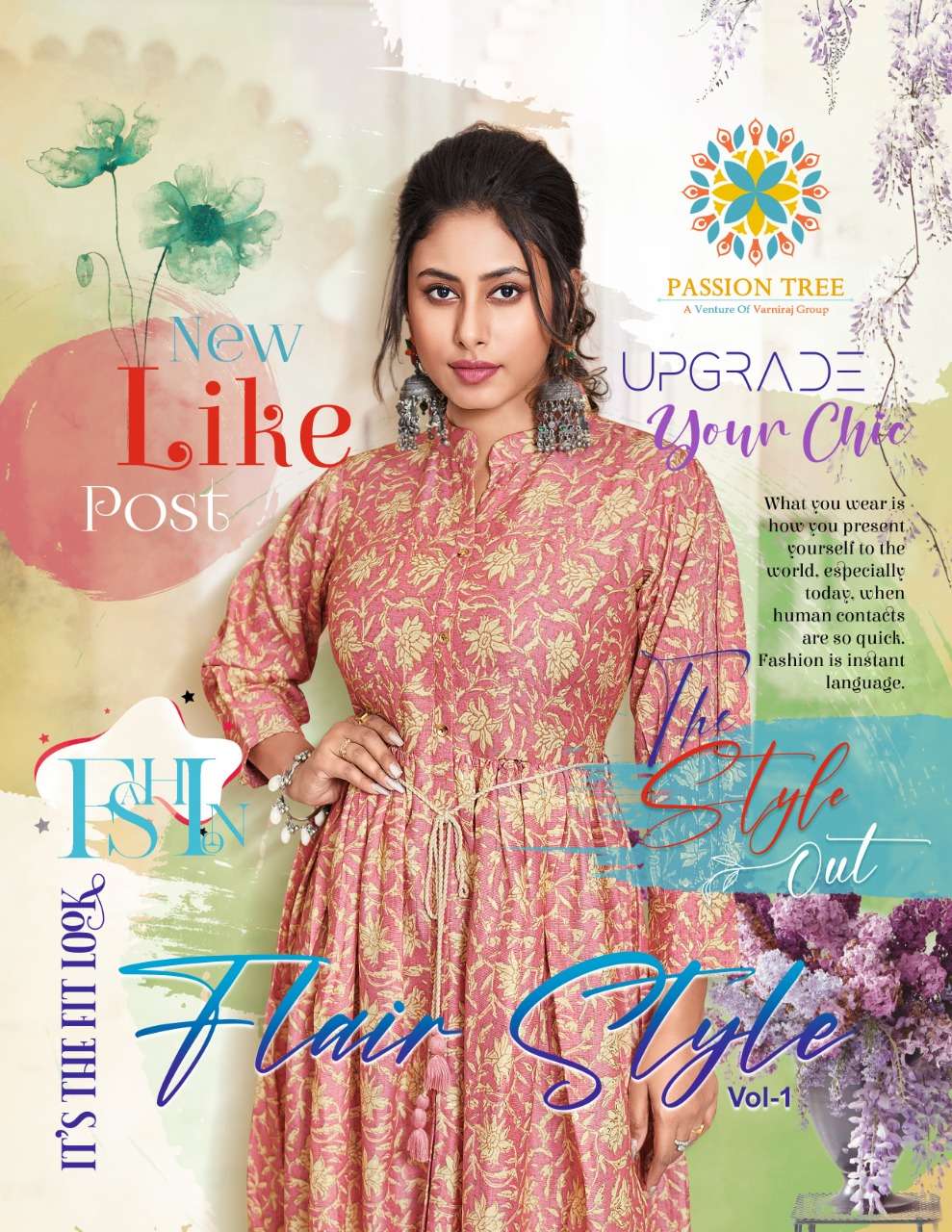 FLAIR STYLE VOL-1 BY PASSION TREE 1001 TO 1006 SERIES FANCY PRINT GOWNS