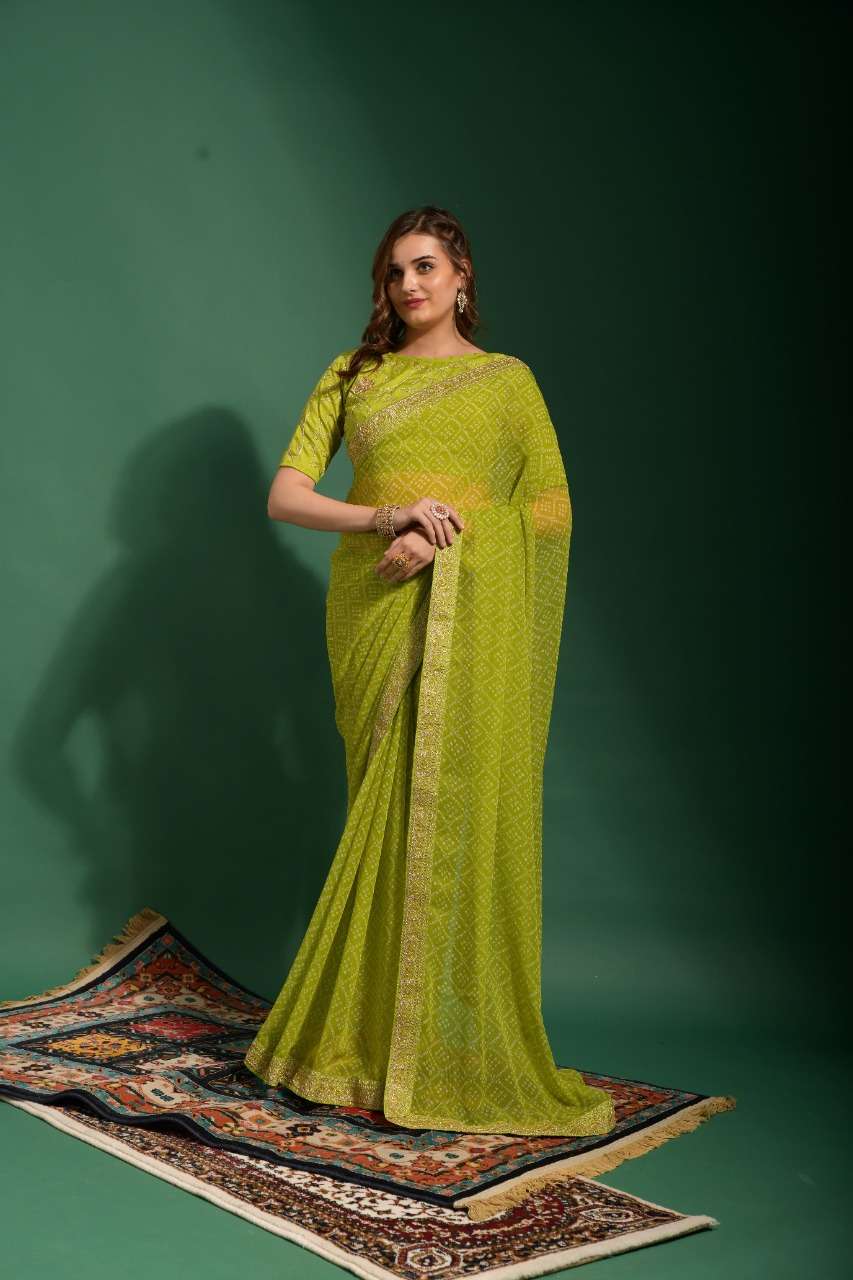 FLORAL VOL-6 BY PURPLE CREATION DESIGNER CHIFFON EMBROIDERY SAREES