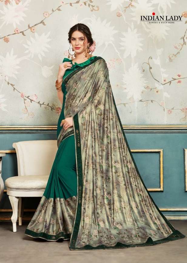 FLORENCE BY INDIAN LADY 10026 TO 10031 SERIES SILK LYCRA SAREES