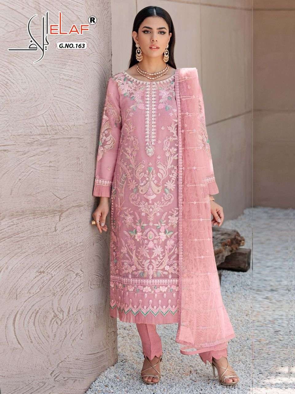 G-163 HIT DESIGN BY ELAF FAUX GEORGETTE PAKISTANI DRESS