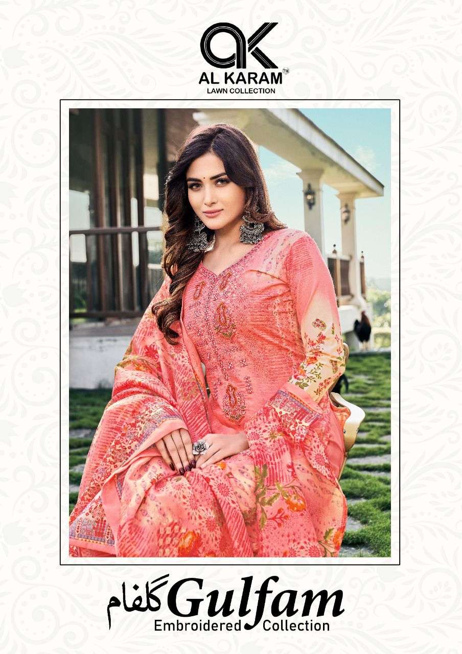 GULFAM VOL-1 BY AL KARAM 1001 TO 1006 SERIES COTTON WORK DRESSES