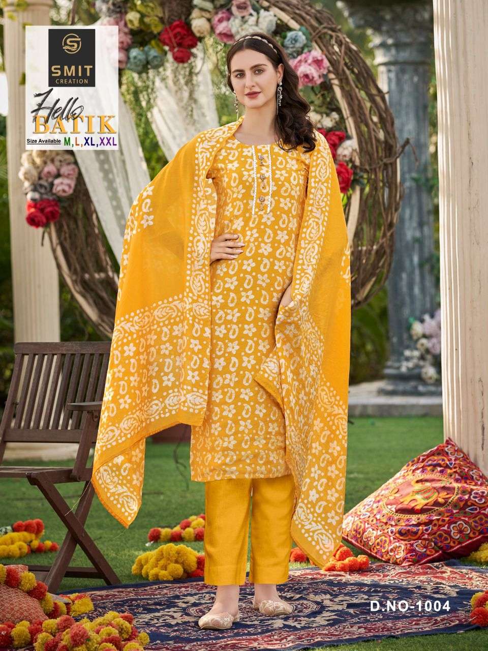 HELLO BATIK BY SMIT CREATION 1001 TO 1004 SERIES MODAL CHANDERI STITCHED DRESSES