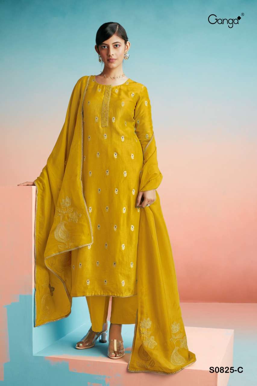 INARA 825 BY GANGA FASHION 825-C TO 825-E SERIES VISCOSE WORK DRESSES