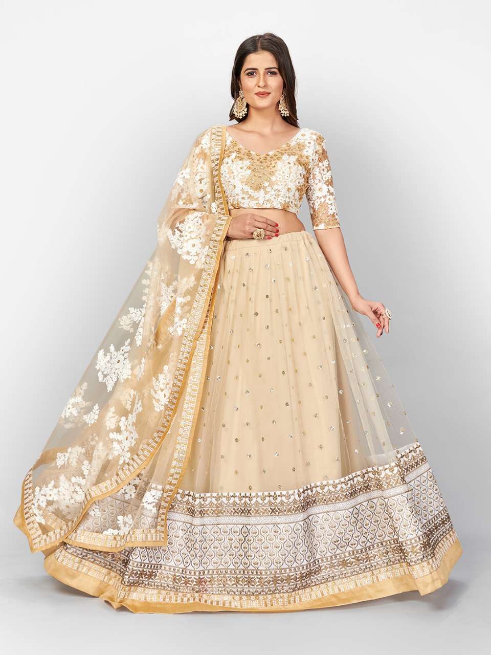 ISHA IF-05 BY ASLIWHOLESALE LATEST HEAVY DESIGNER ORGANZA LEHENGA