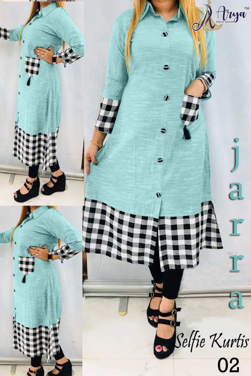 JARRA SELFIE BY ARYA DRESS MAKER 01 TO 05 SERIES FANCY COTTON KURTIS