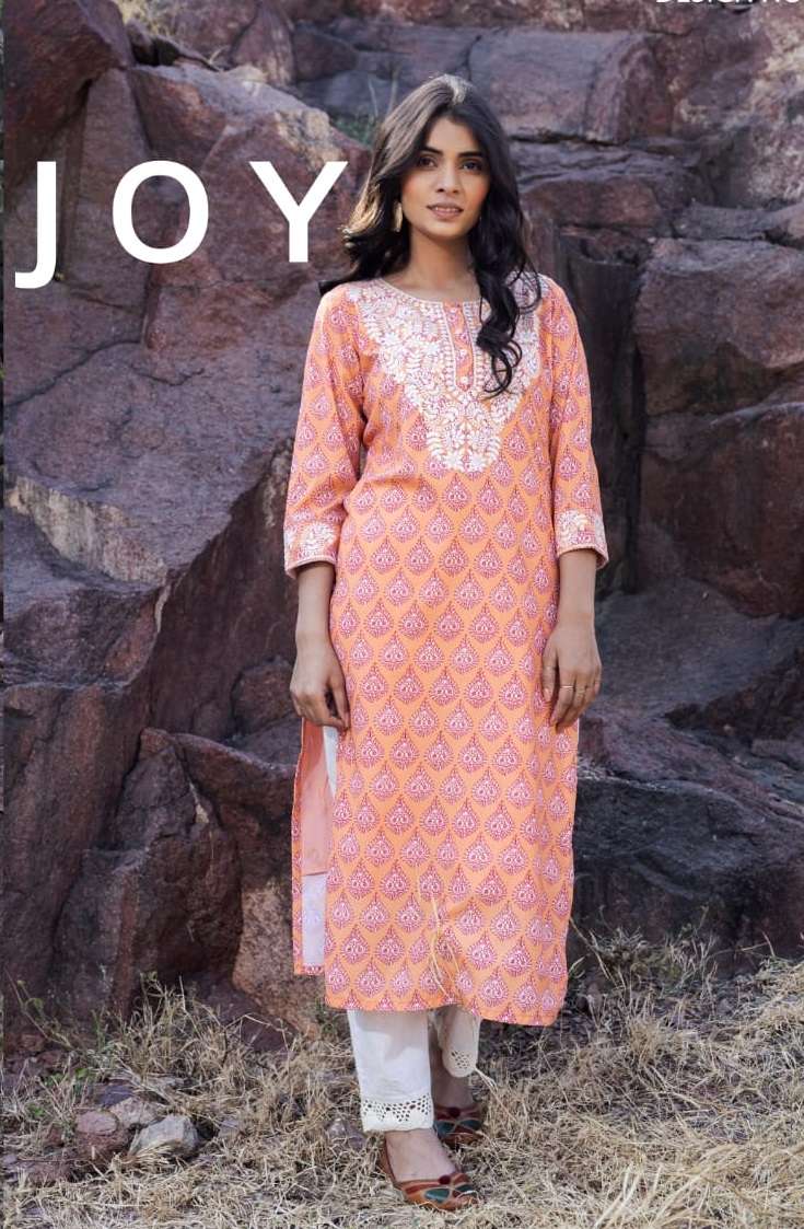 JOY BY 100 MILES 01 TO 04 SERIES GEORGETTE LAKHNAVI KURTIS