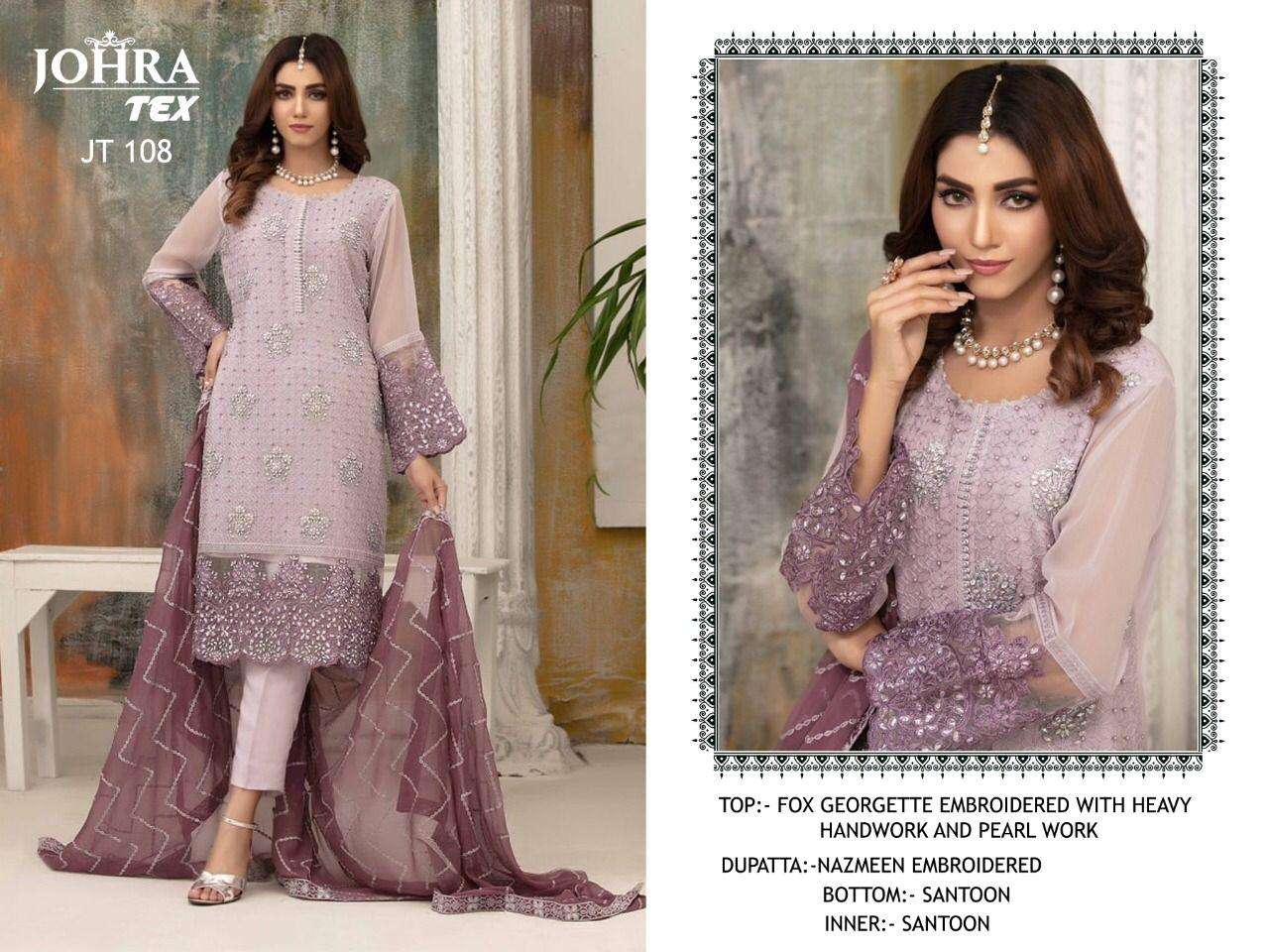 JT-108 HIT DESIGN BY JOHRA TEX FAUX GEORGETTE PAKISTANI DRESS