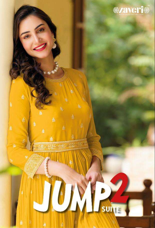 JUMPSUIT VOL-2 BY ZAVERI 1091 TO 1093 SERIES CHINON EMBROIDERY TUNICS