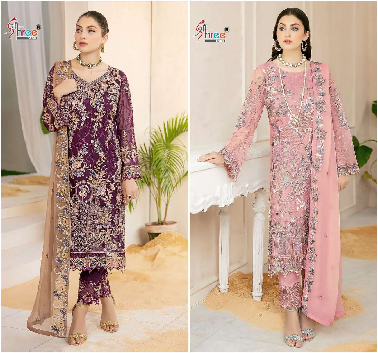 K-1679 & K-1680 HIT DESIGN BY SHREE FABS FAUX GEORGETTE PAKISTANI DRESSES