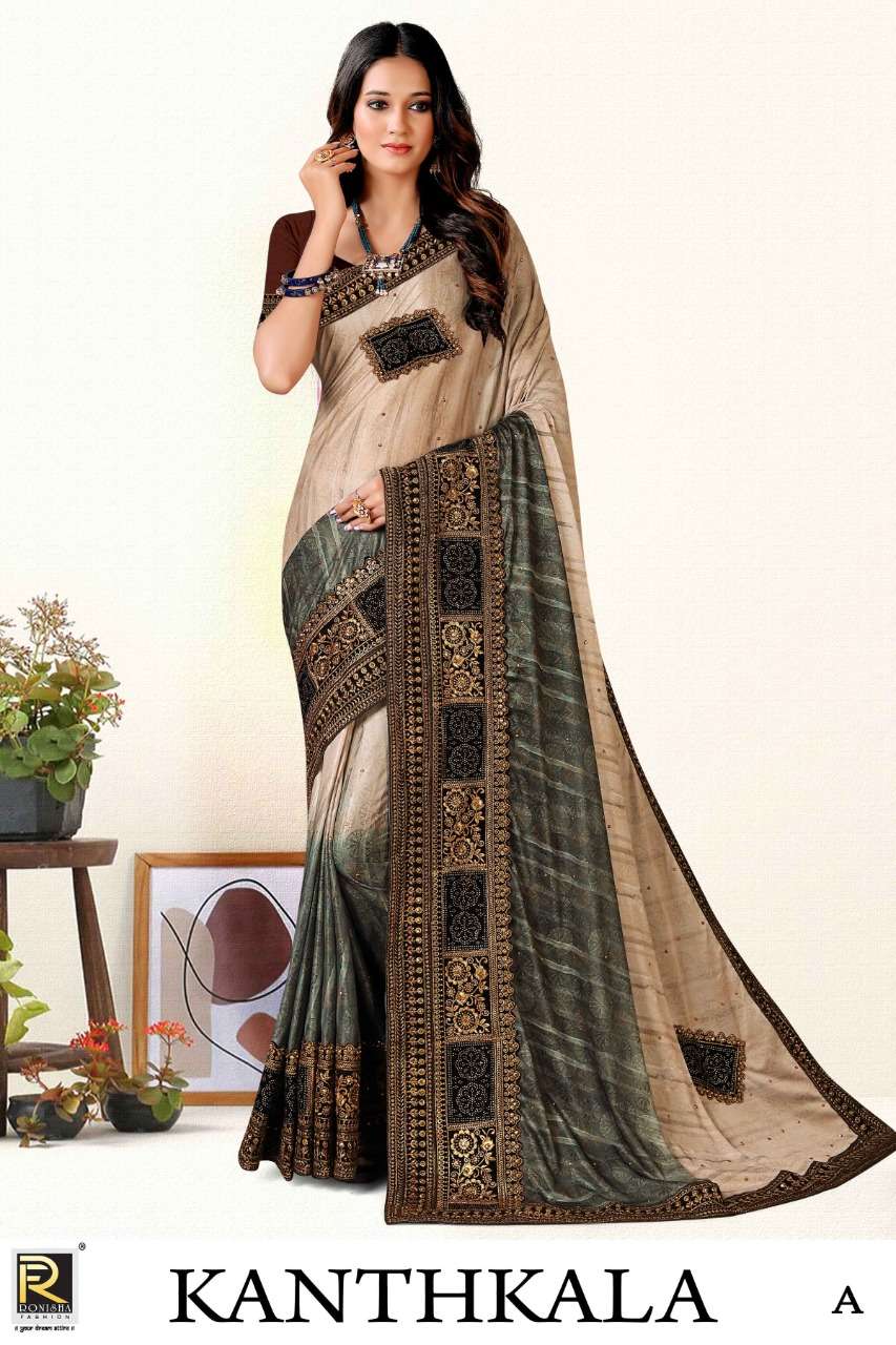 KANTHKALA BY RONISHA FASHION DESIGNER LYCRA WORK SAREES