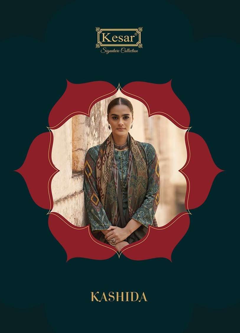 KASHIDA BY KESAR 1001 TO 1006 SERIES VISCOSE PASHMINA WORK DRESSES