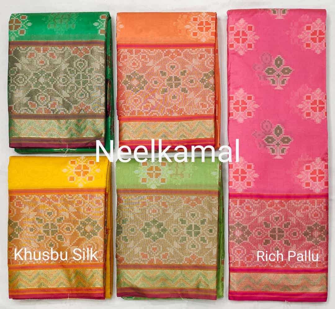 KHUSBU SILK VOL-1 BY NEELKAMAL RICH PALLU SILK WORK SAREES