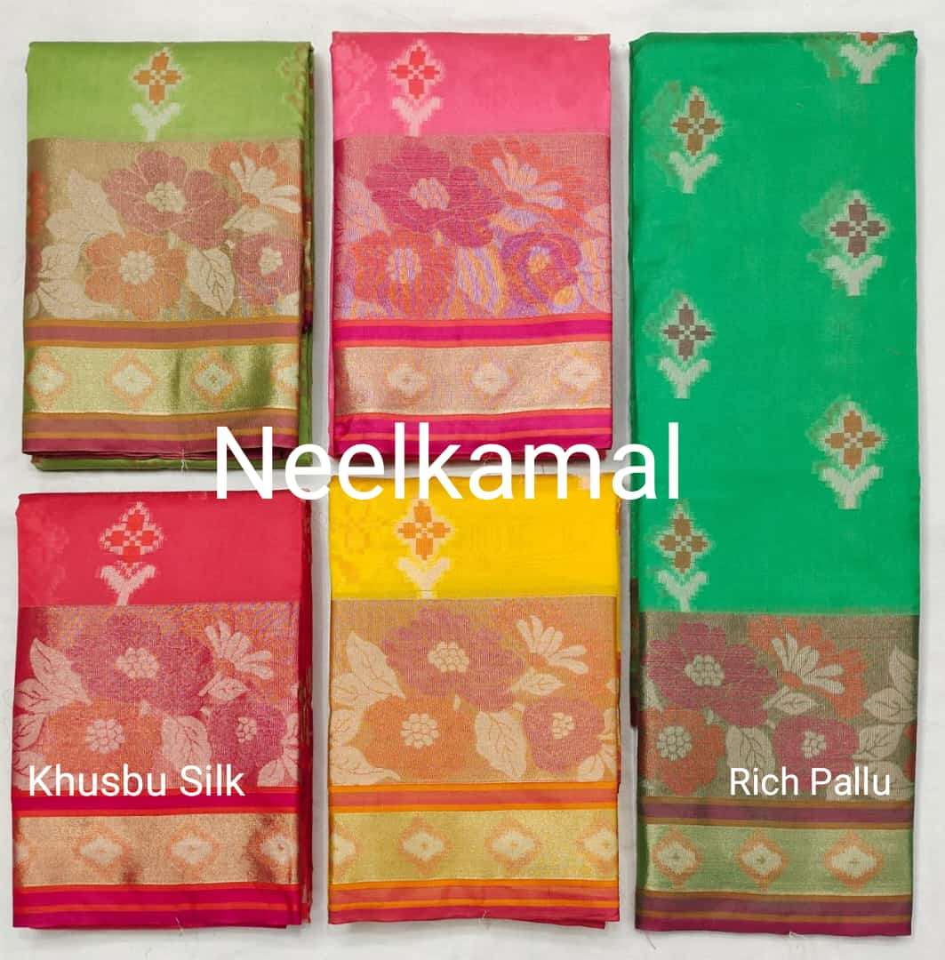 KHUSBU SILK VOL-2 BY NEELKAMAL SAREES RICH PALLU SILK WORK SAREES