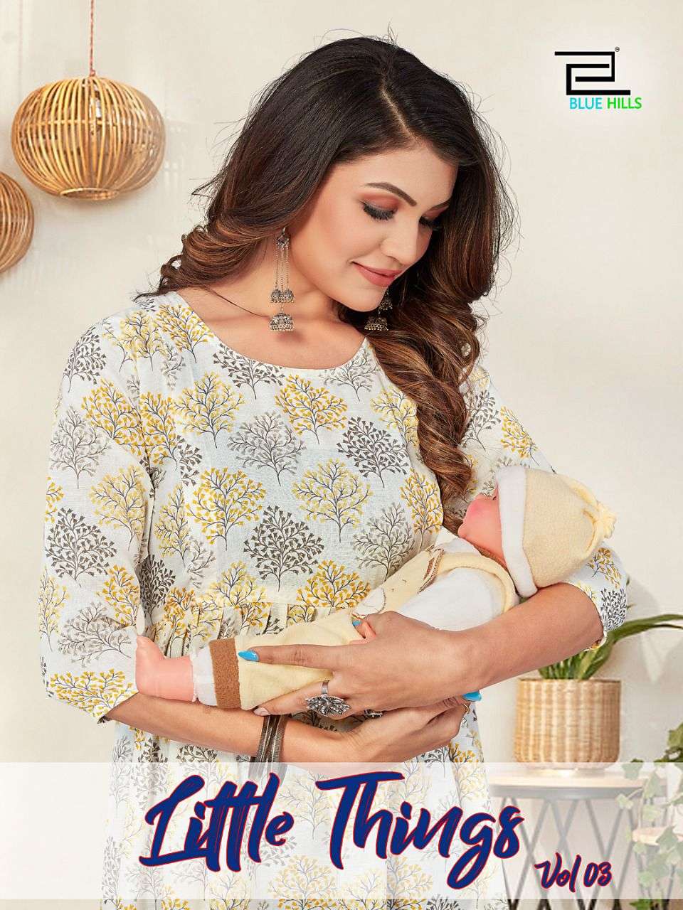 LITTLE THINGS VOL-3 BY BLUE HILLS 3001 TO 3010 SERIES PRINT KURTIS