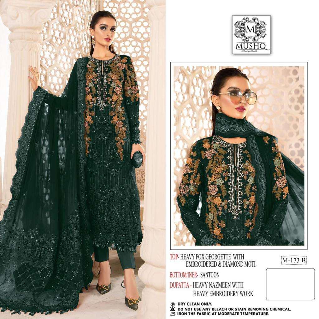 M-173 COLOURS BY MUSHQ 173-B TO 173-G SERIES FAUX GEORGETTE DRESSES