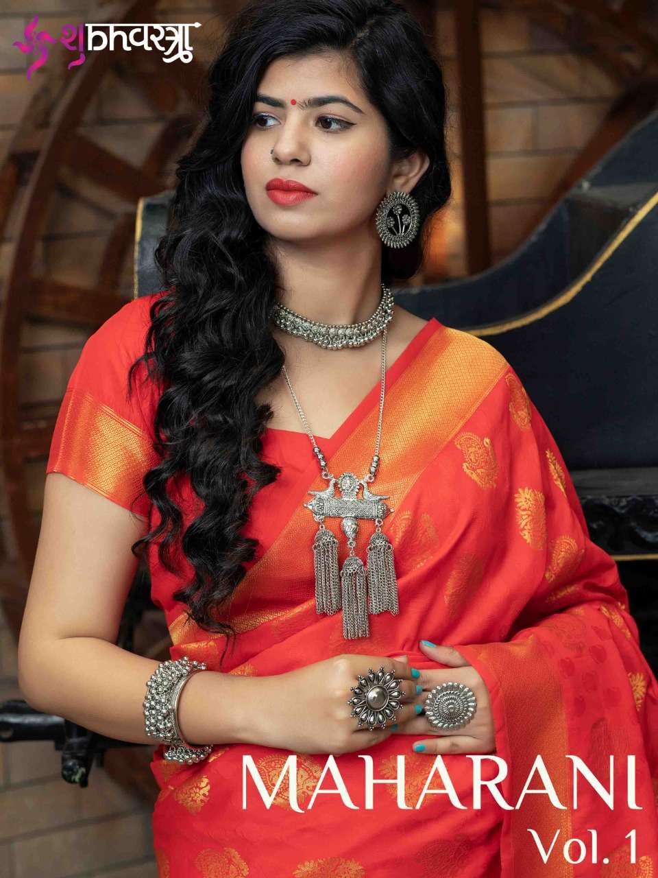 MAHARANI VOL-1 BY SHUBHVASTRA 5202 TO 5207 SERIES BANARASI SILK SAREES