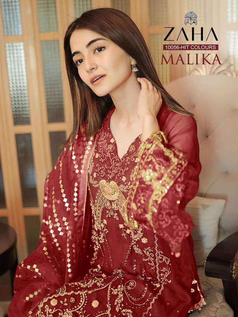 MALIKA 10056 COLOURS BY ZAHA 10056-A TO 10056-D SERIES GEORGETTE DRESSES