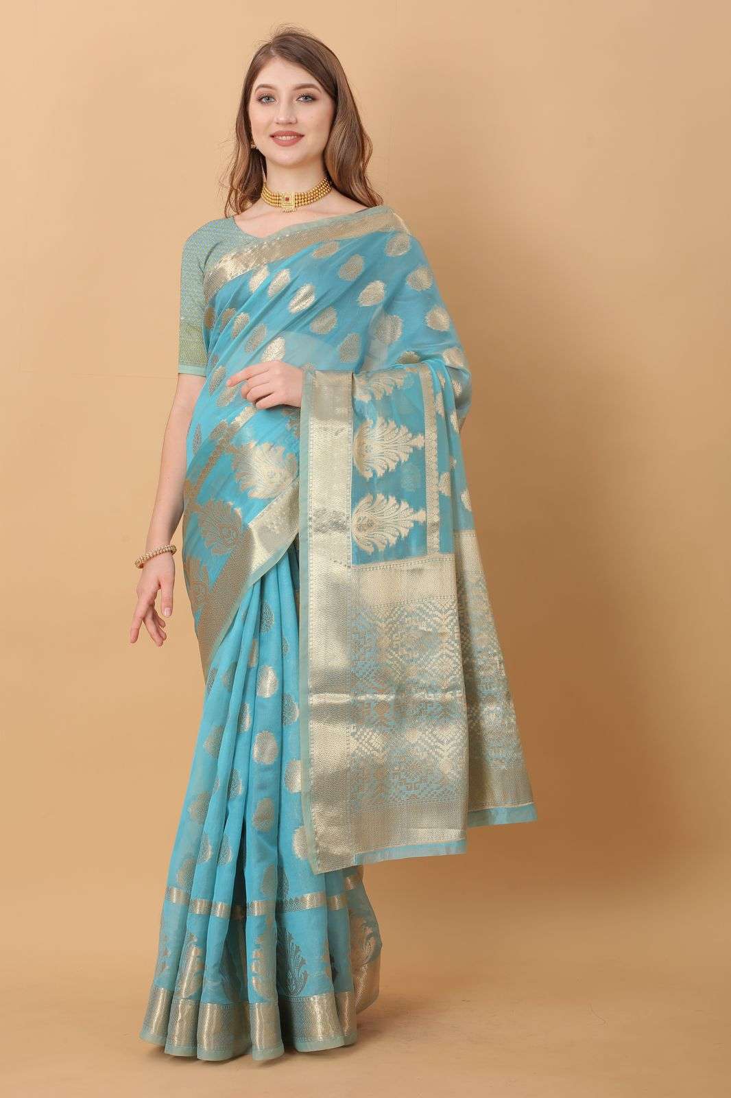 MNX VOL-156 BY ASLIWHOLESALE PURE ORGANZA SILK SAREES