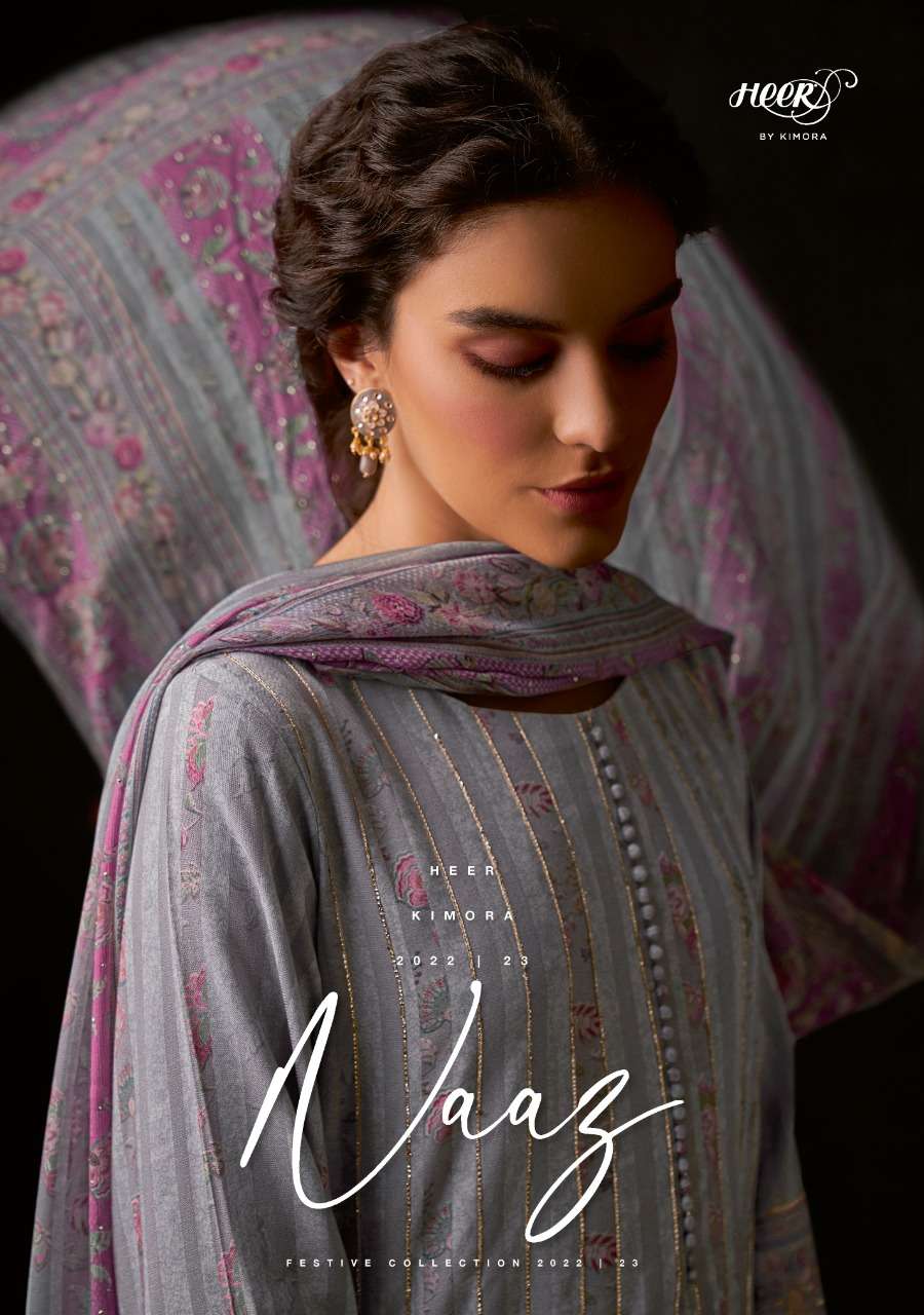 NAAZ BY HEER 8841 TO 8848 SERIES HEAVY DESIGNER MUSLIN SILK DRESSES