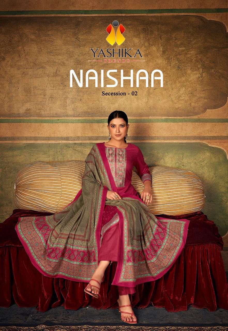 NAISHAA VOL-2 BY YASHIKA TRENDZ 2001 TO 2008 SERIES COTTON EMBROIDERY DRESSES