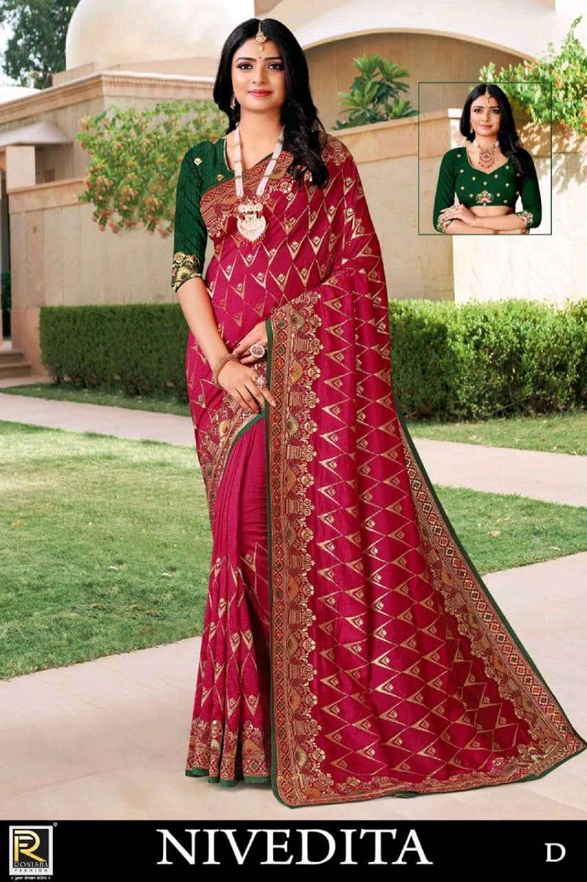 NIVEDITA BY RONISHA FASHION VICHITRA SILK EMBROIDERY SAREES