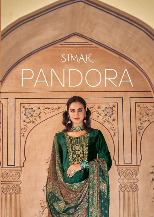 PANDORA BY SIMAR 945 TO 950 SERIES VISCOSE VELVET WORK DRESSES