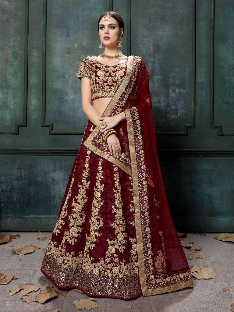 PC-2100 BY ASLIWHOLESALE DESIGNER SILK BRIDAL LEHENGA