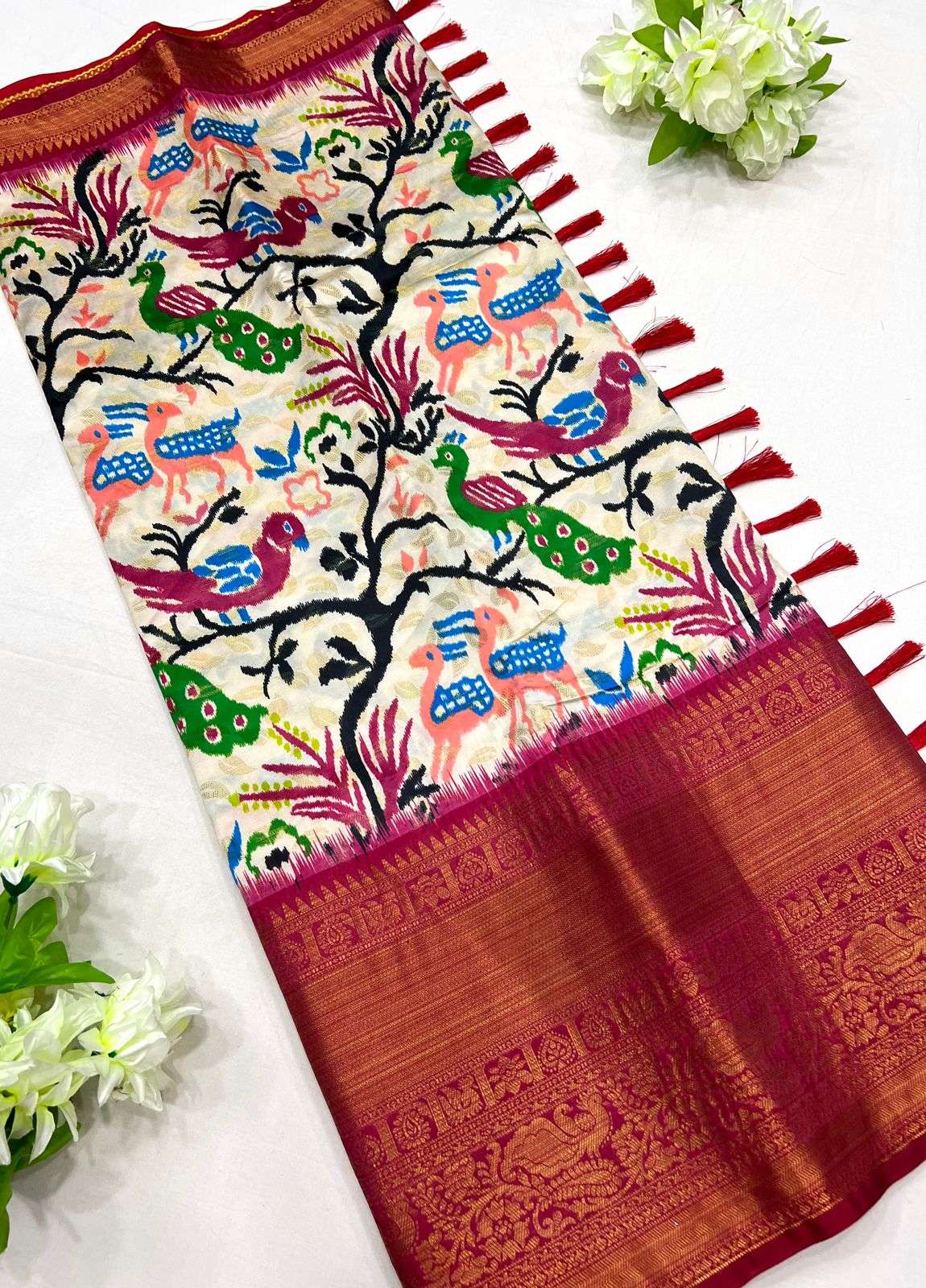 PRATIBHA VOL-2 BY ASLIWHOLESALE KALAMKARI PRINT BANARASI SILK SAREES