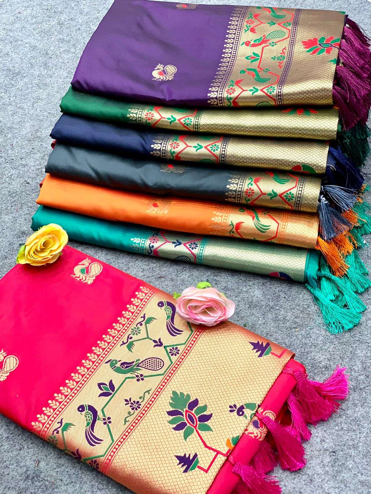 PURVA BY ASLIWHOLESALE DESIGNER PAITHANI SILK SAREES