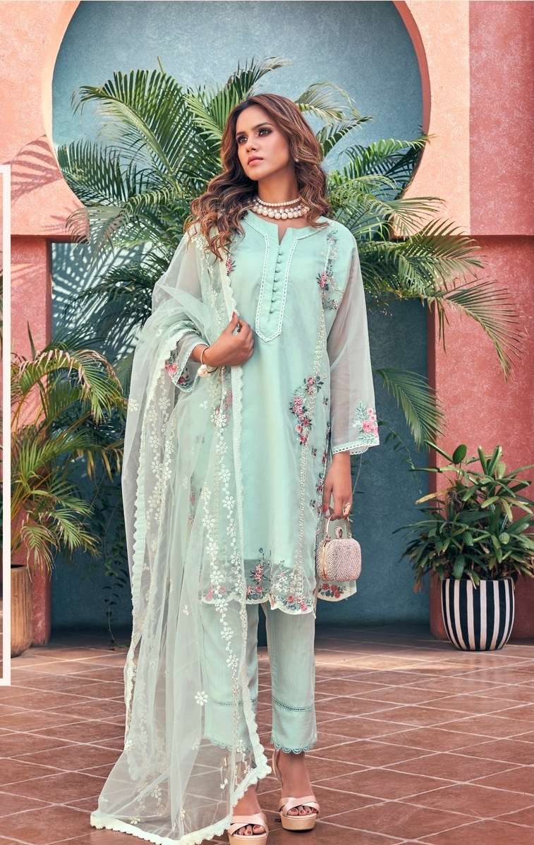 R-1050 NX BY SHREE FABS 1050-A TO 1050-B SERIES ORGANZA STITCHED PAKISTANI DRESSES