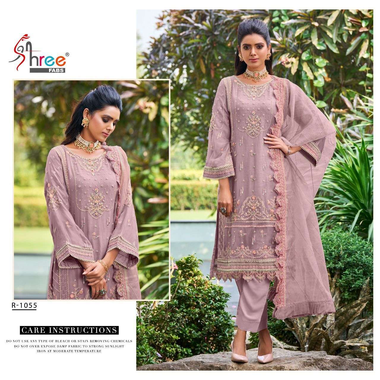 R-1051 HIT DESIGN BY SHREE FABS GEORGETTE EMBROIDERY STITCHED DRESS