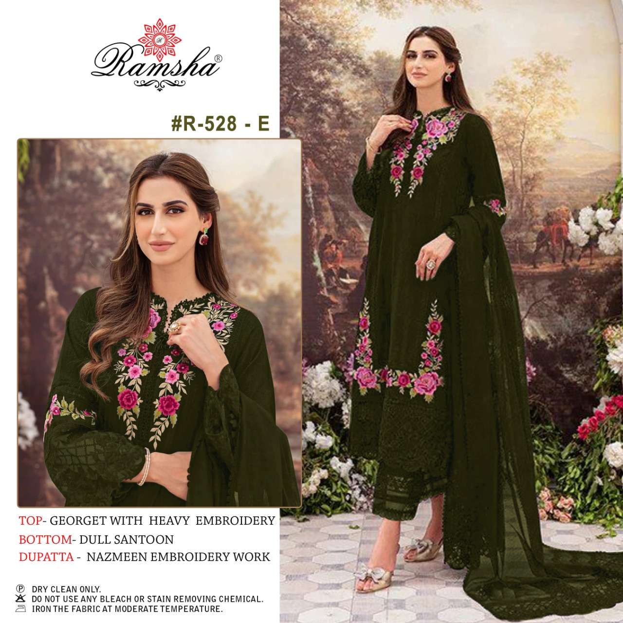 R-528 NX VOL-2 BY RAMSHA DESIGNER FAUX GEORGETTE DRESSES