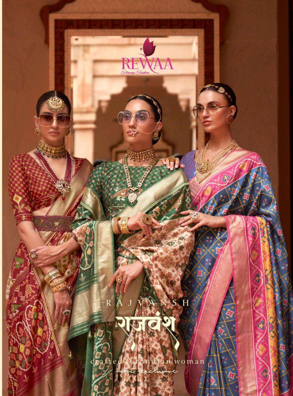 RAJVANSH BY REWAA 633 TO 635 SERIES PATOLA SILK SAREES