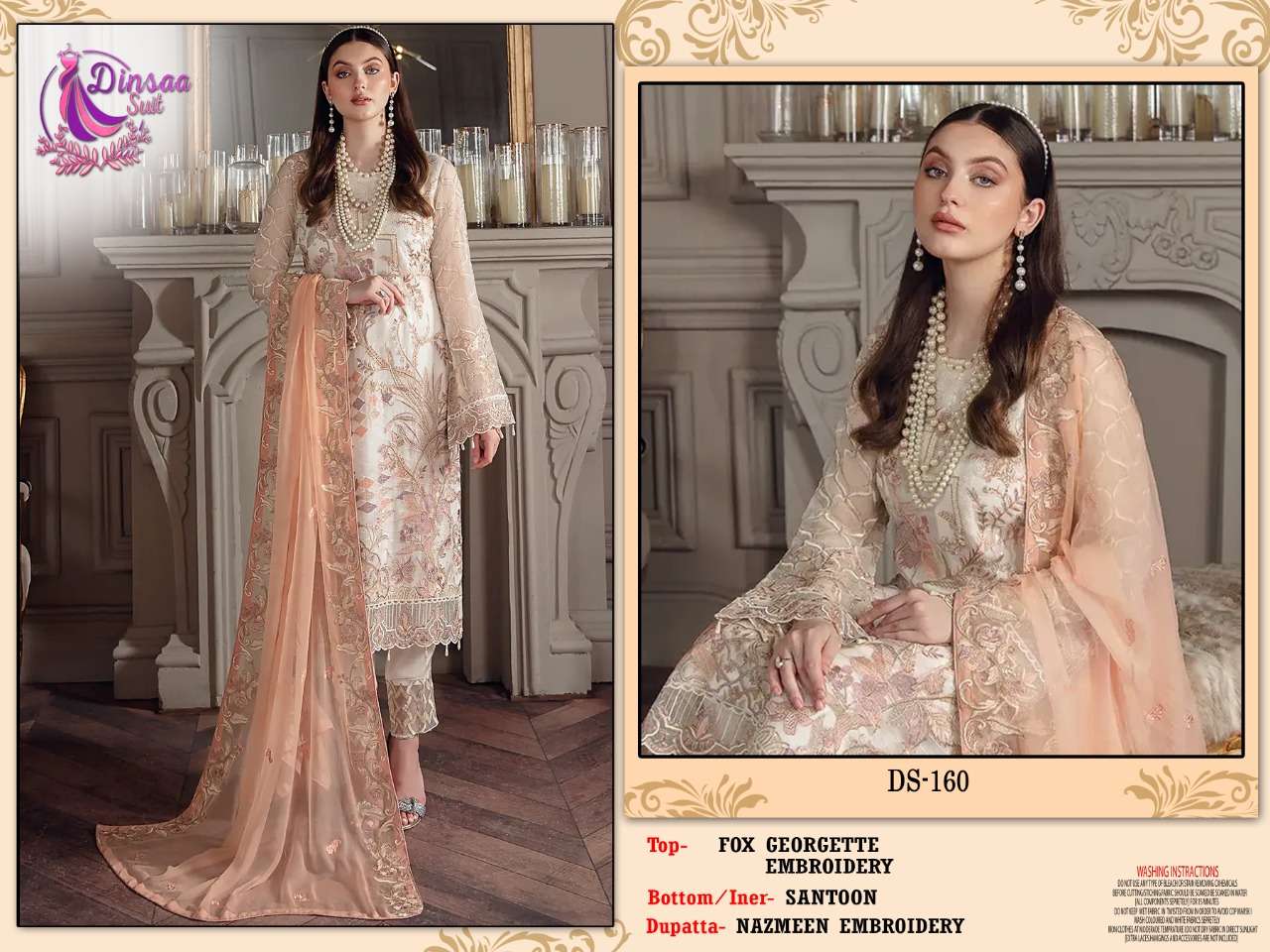 RANGOON BY DINSAA SUIT 159 TO 161 SERIES HEAVY FAUX GEORGETTE DRESSES