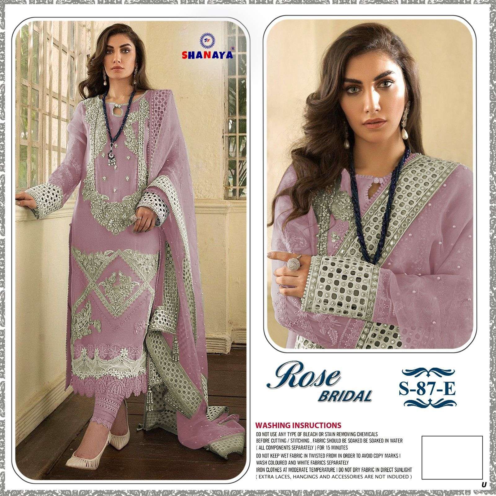 ROSE BRIDAL S-87 EDITION VOL-2 BY SHANAYA FASHION 87-E TO 87-H SERIES PAKISTANI DRESSES