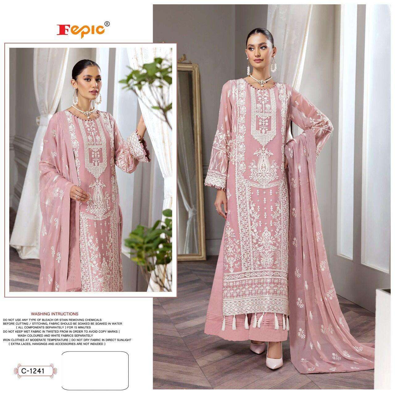 ROSEMEEN C 1241 HIT DESIGN BY FEPIC GEORGETTE PAKISTANI DRESS