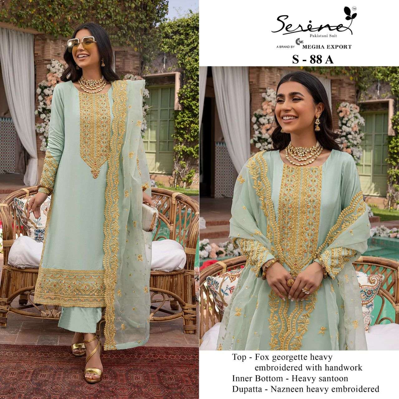 S-88 COLOURS BY SERENE S-88-A TO S-88-D SERIES FAUX GEORGETTE DRESSES