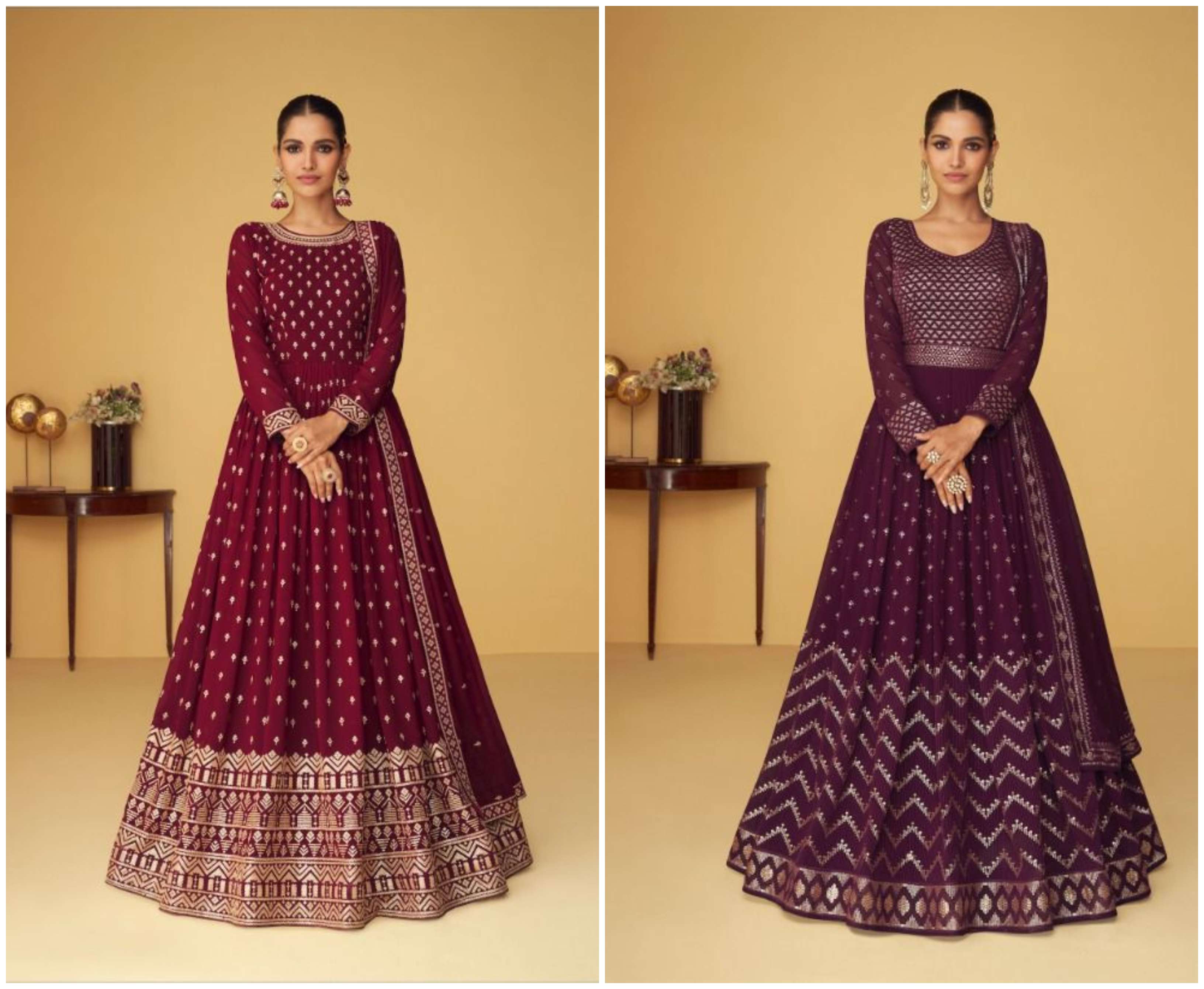 SANA 9358 & 9360 HIT DESIGNS BY AASHIRWAD CREATION ANARKALI STITCHED DRESSES