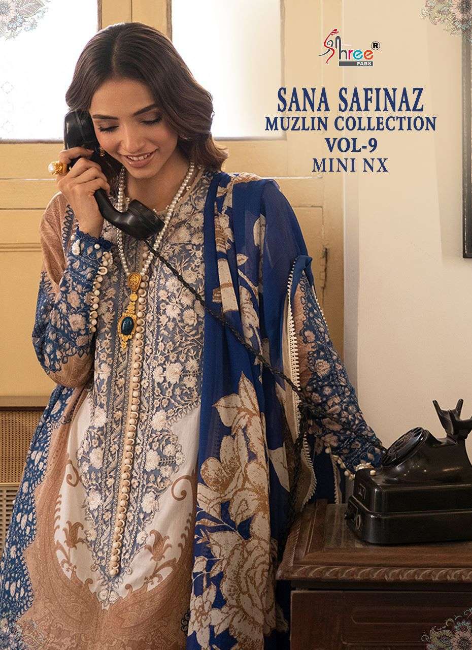 SANA SAFINAZ MUSLIN COLLECTION VOL-9 MINI NX BY SHREE FABS COTTON DRESSES