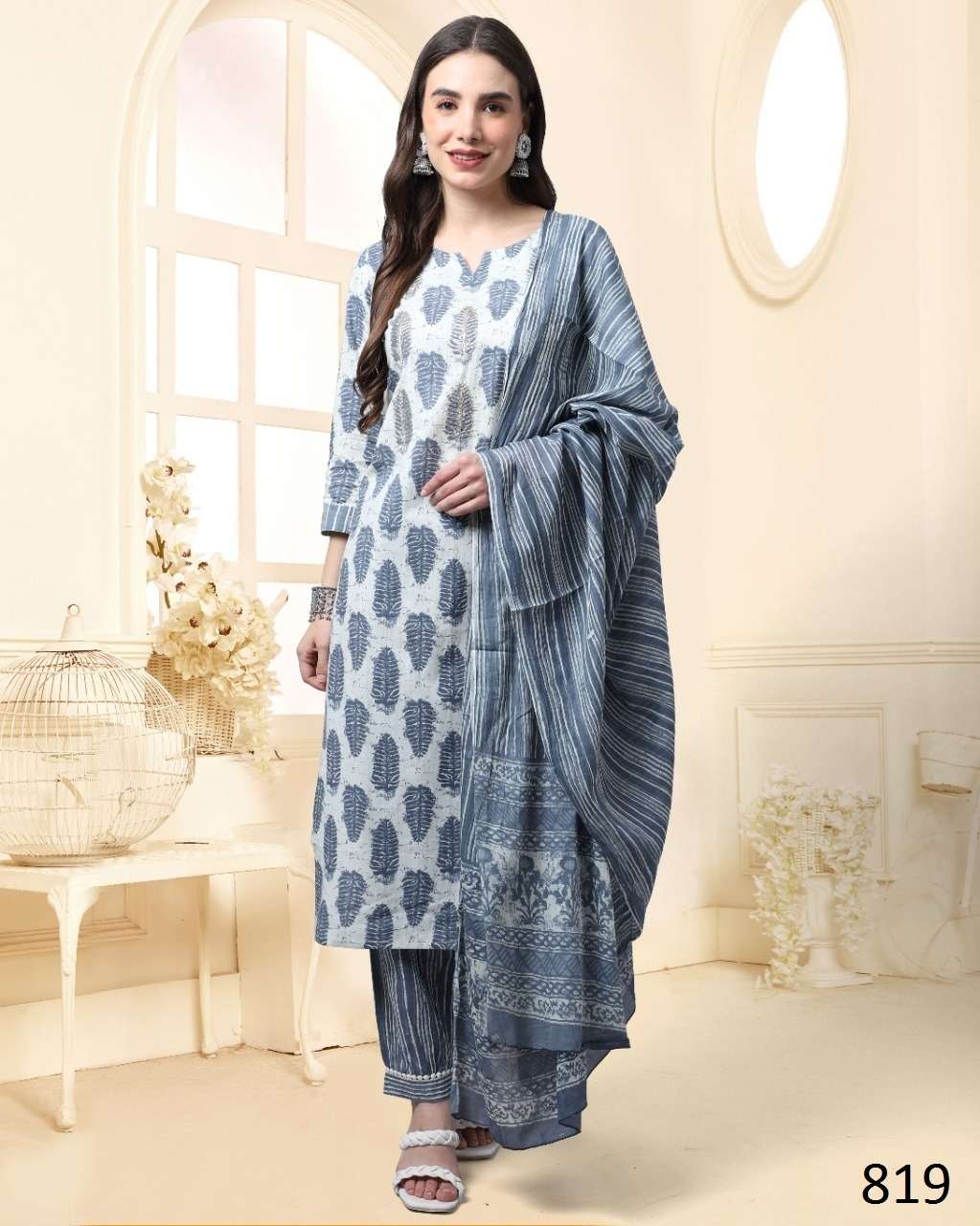 SHEHNAI BY ASLIWOLESALE PURE COTON STITCHED DRESSES