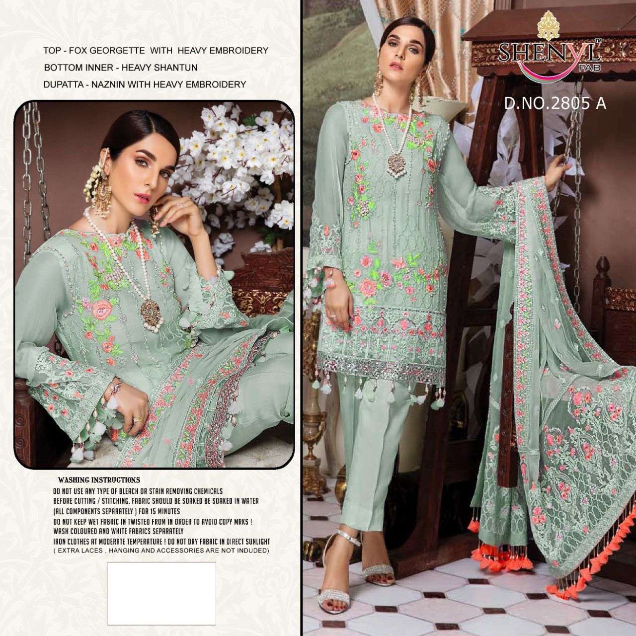 SHENYLE 2805-A HIT DESIGN BY SHENYLE FABS FAUX GEORGETTE PAKISTANI DRESS