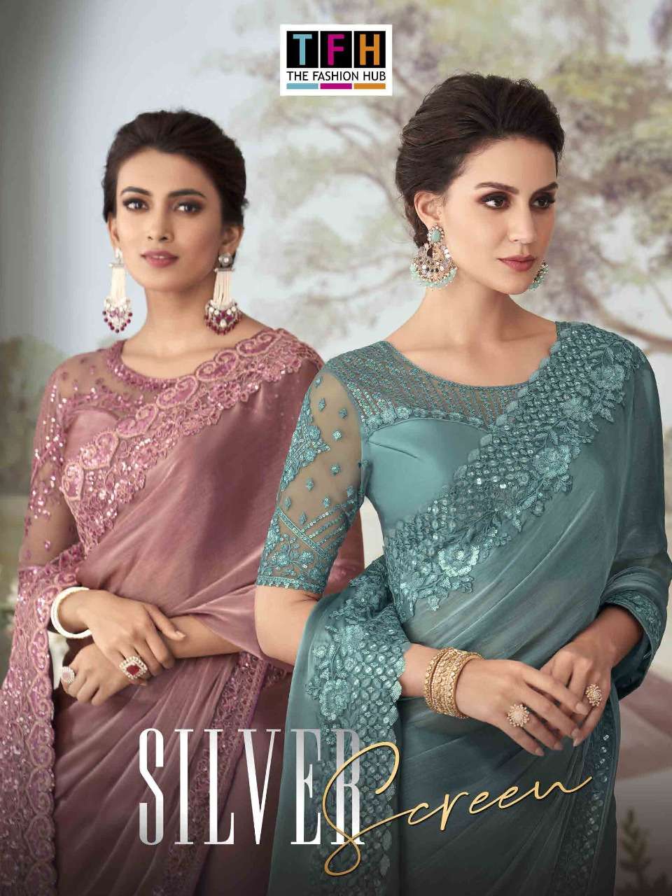 SILVER SCREEN VOL-17 BY TFH 27001 TO 21018 SERIES DESIGNER SILK WORK SAREES