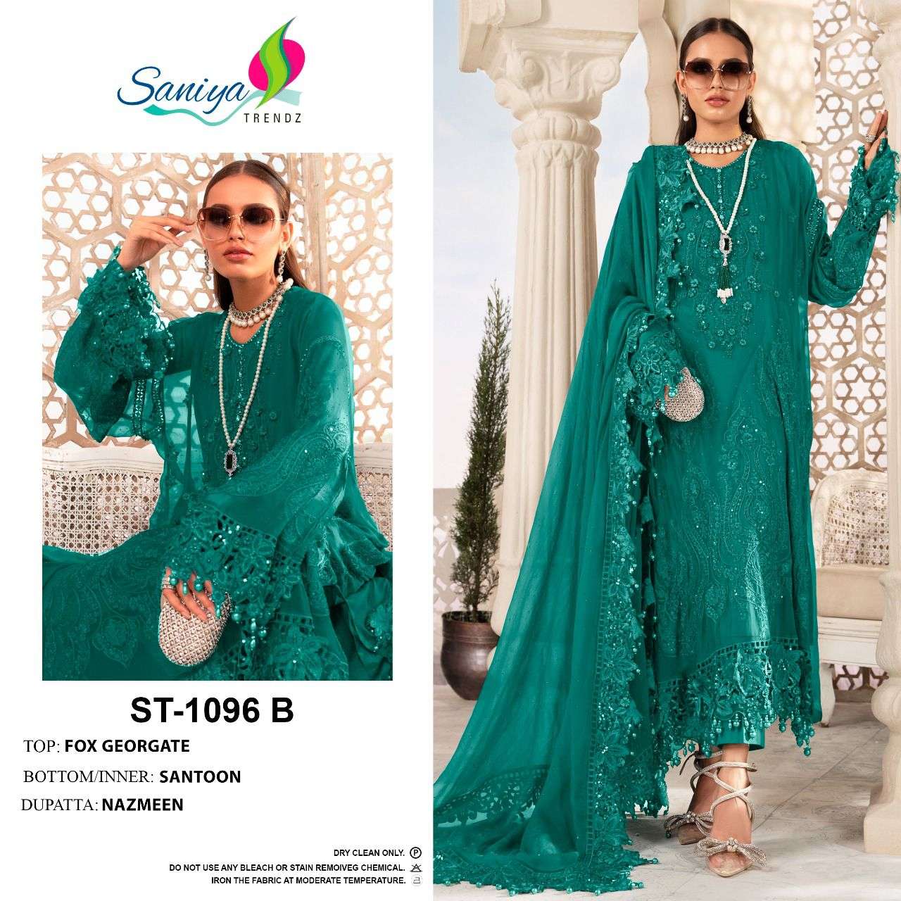 ST-1096 COLOURS BY SANIYA TRENDZ 1069-A TO 1069-D SERIES GEORGETTE DRESSES