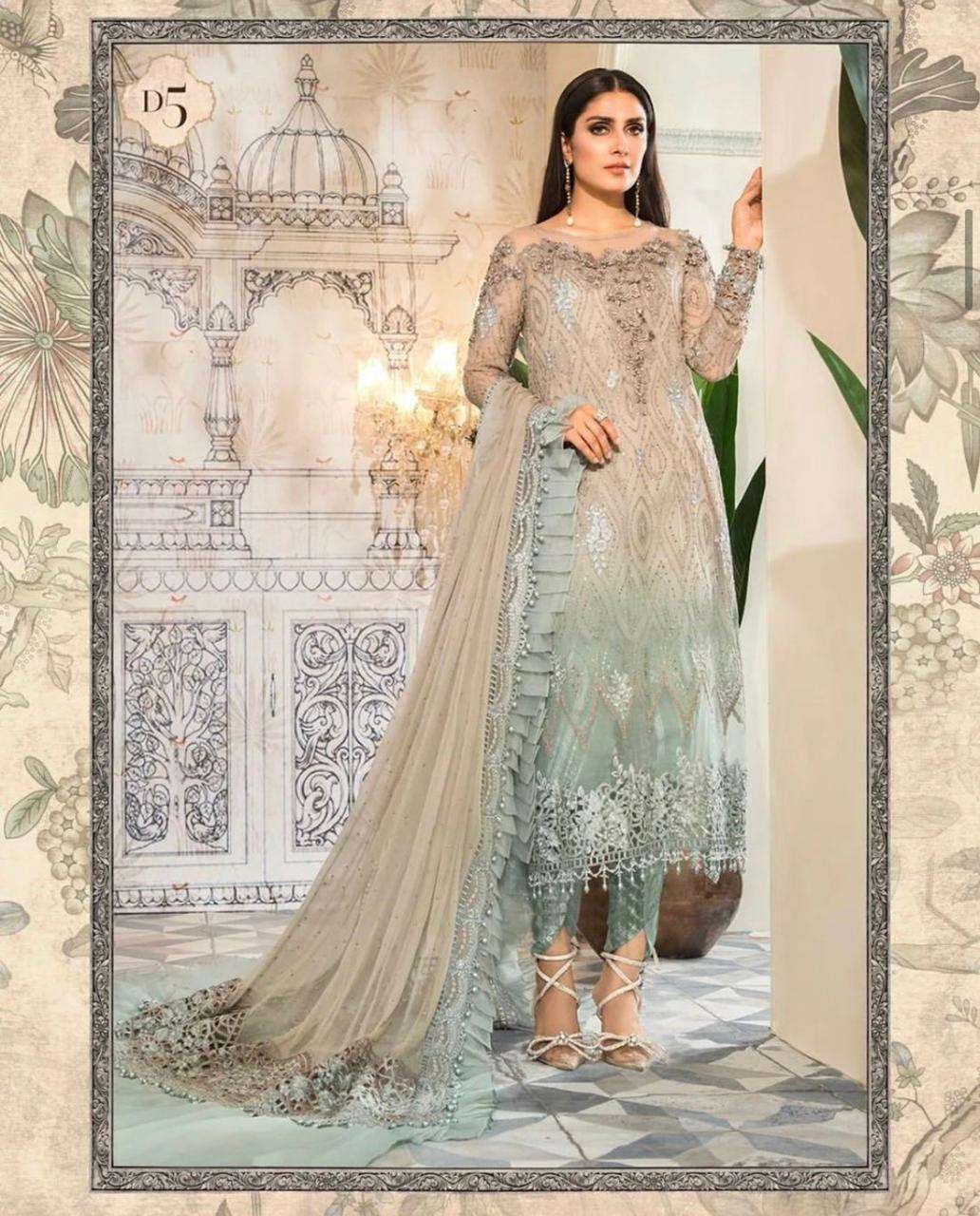 ST-2002 HIT DESIGN BY SANIYA TRENDZ NET EMBROIDERY PAKISTANI DRESSES