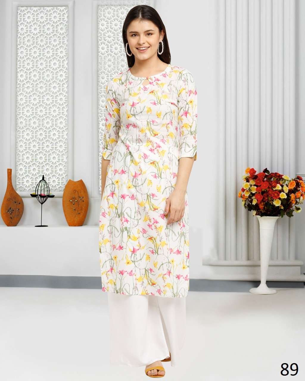 VOTING FIRST BY ASLIWHOLESALE COTTON PRINT KURTIS