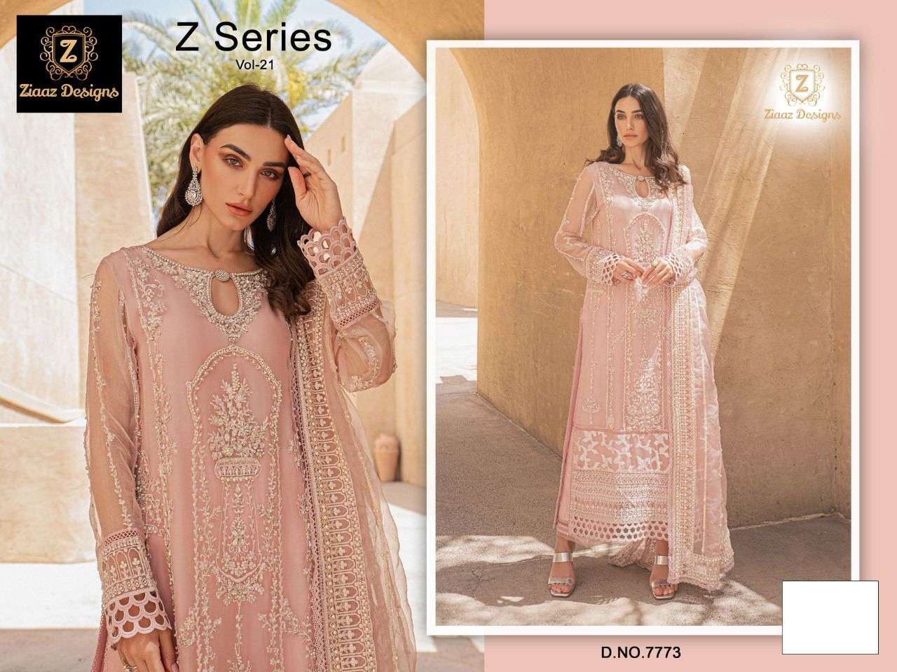 Z SERIES VOL-21 BY ZIAAZ DESIGNS GEORGETTE EMBROIDERY PAKISTANI DRESS