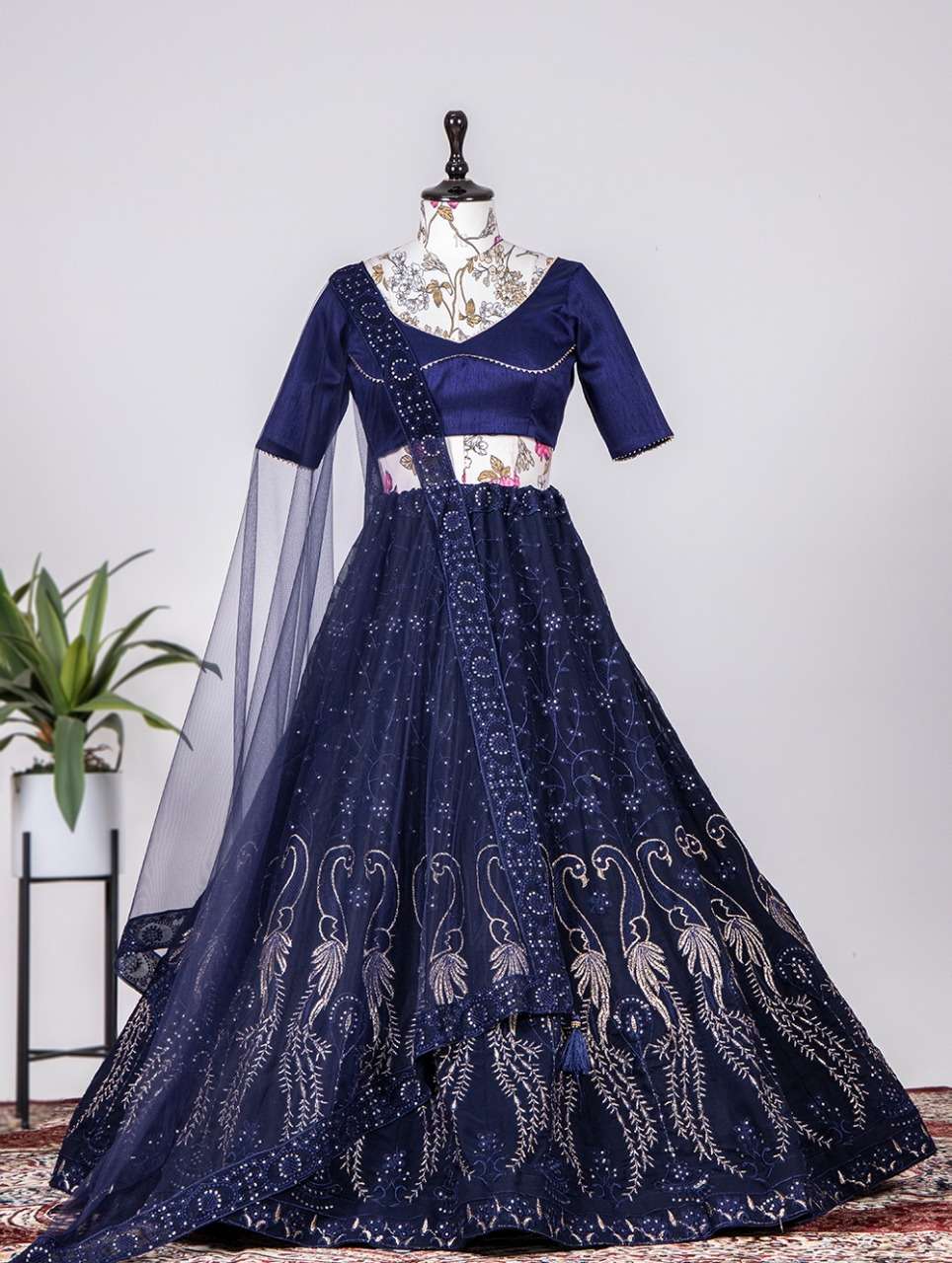 1531NBL VOL-2 BY ASLIWHOLESALE GEORGETTE EMBROIDERY SEQUENCE LEHENGA