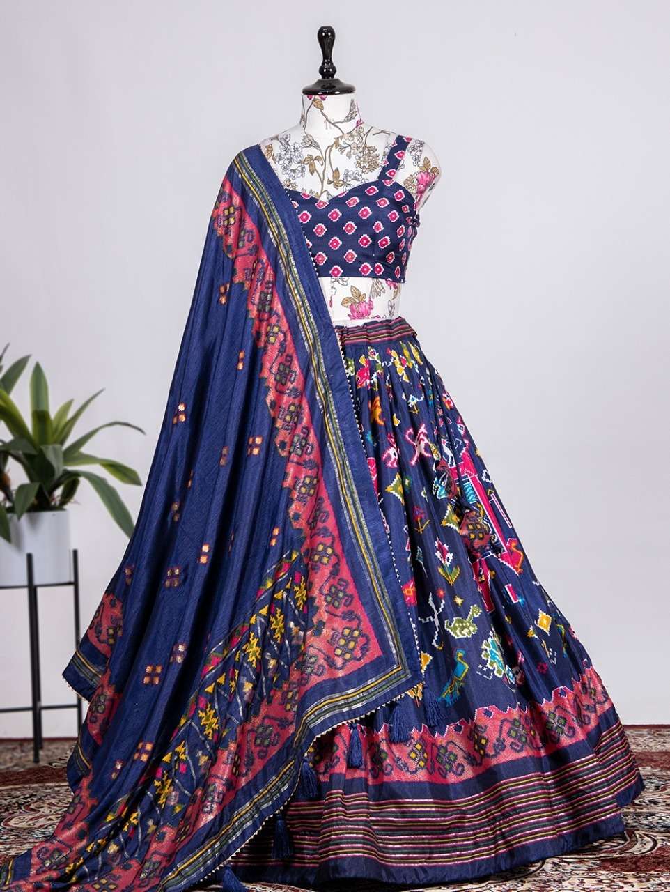 1647 COLOURS BY ASLIWHOLESALE DESIGNER DOLA SILK PRINT LEHENGAS